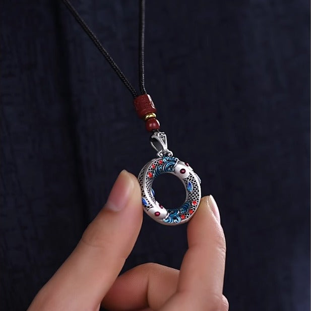 Openwork Koi Necklace - Pure Silver 999