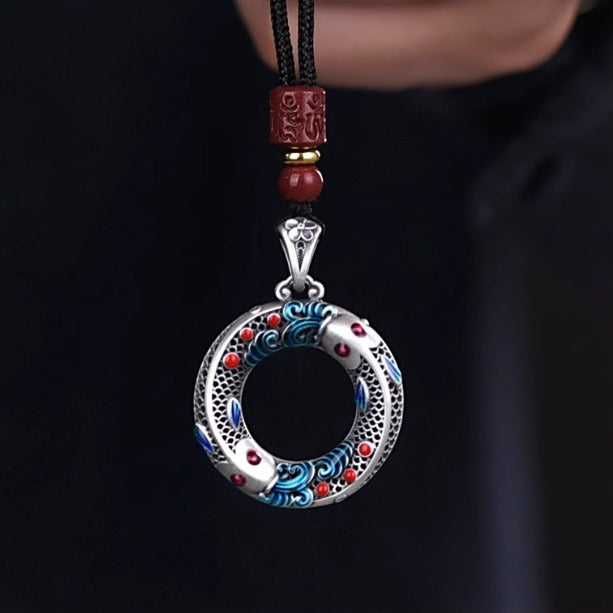 Openwork Koi Necklace - Pure Silver 999