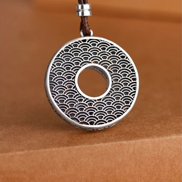 Cloisonné Peace Pendant - Pure Silver 999