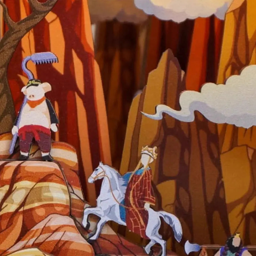 Flaming Mountain – A 3D Puzzle Bookend Set - Image #4