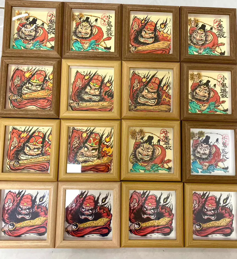 Completely Hand-Painted Zhong Kui Protective Wall Art No. 002 – A Unique Guardian for Your Home - Image #6