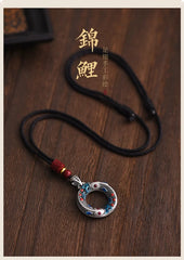 Openwork Koi Necklace - Pure Silver 999