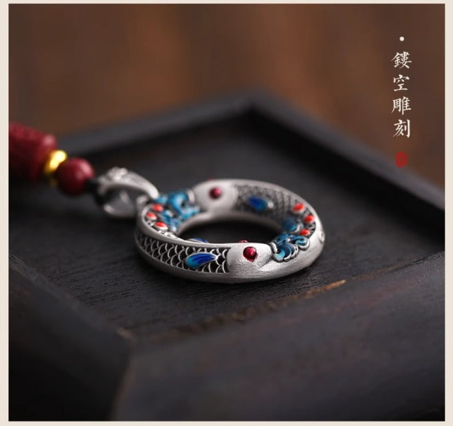 Openwork Koi Necklace - Pure Silver 999