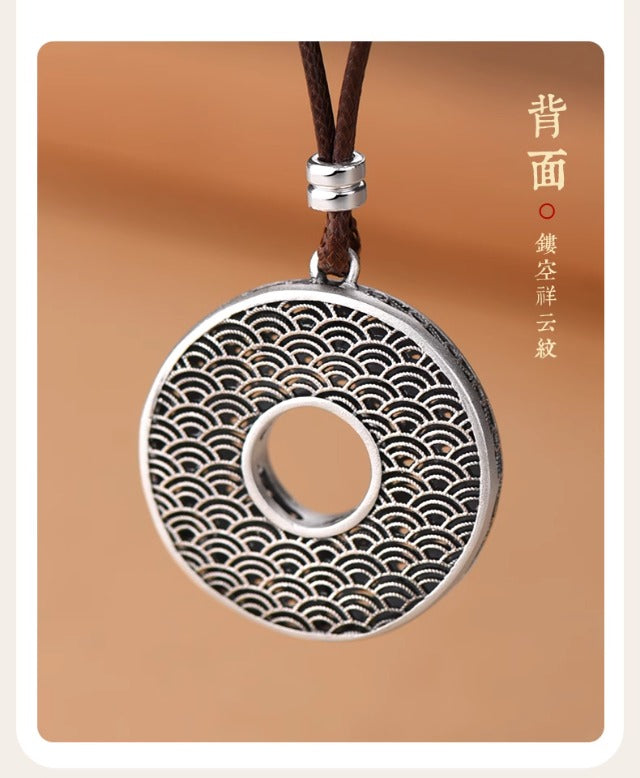 Cloisonné Peace Pendant - Pure Silver 999