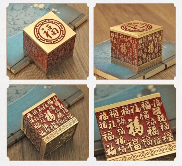 Grand Brass Seal of Hundred Blessings (Free Engraving Included)