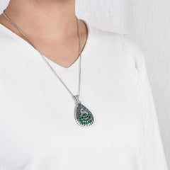 Tsinglong-Double-Sided "Phoenix and Peony" Pendant