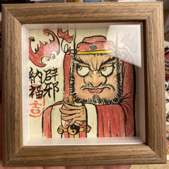 Completely Hand-Painted Zhong Kui Protective Wall Art No. 006 – A Unique Guardian for Your Home