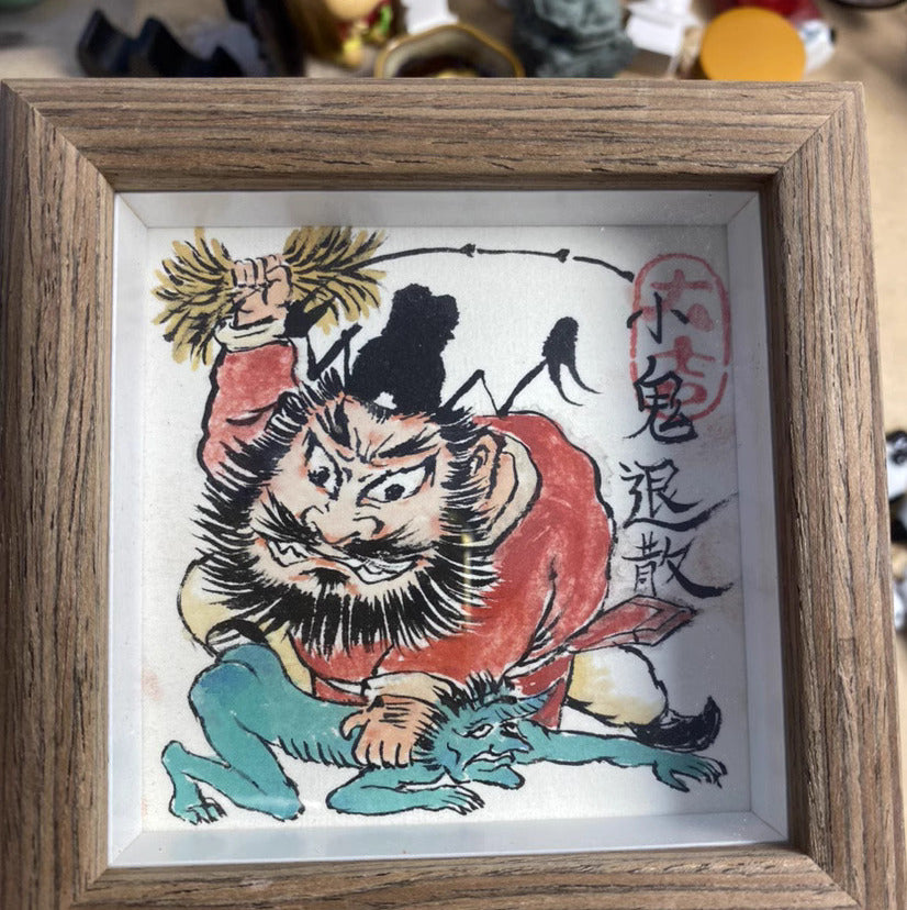 Completely Hand-Painted Zhong Kui Protective Wall Art No. 002 – A Unique Guardian for Your Home