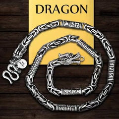 Tsinglong-Heart-Cut Dragon Head Necklace