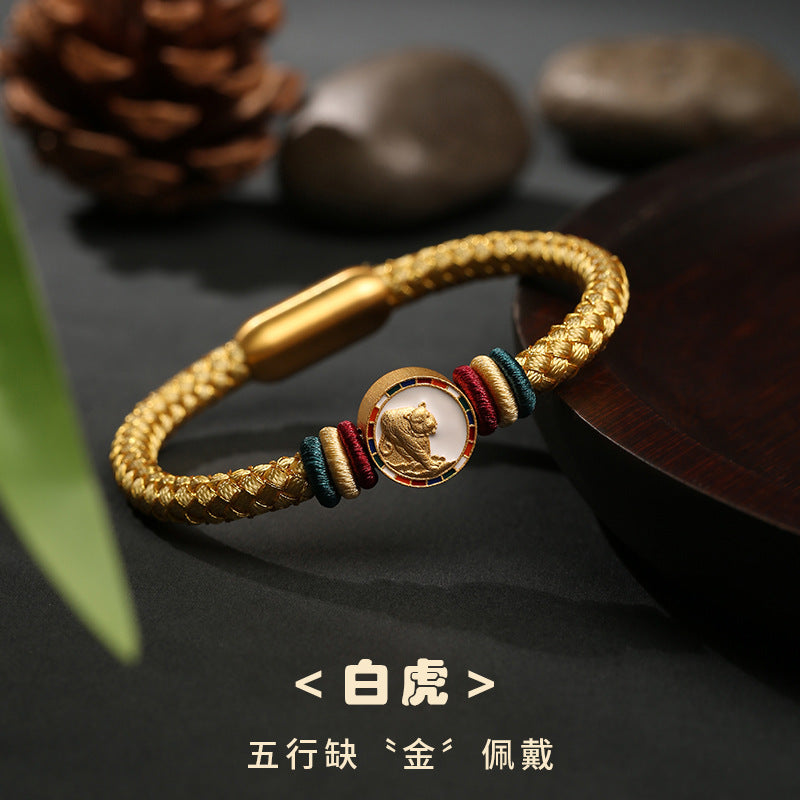 Tsinglong-Braided Rope-Five Elements Protection Bracelet