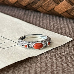 Tsinglong-Cloud Pattern Hollow Ring
