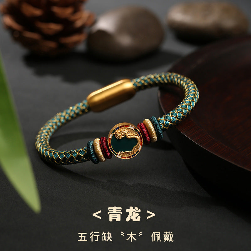 Tsinglong-Braided Rope-Five Elements Protection Bracelet