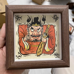 Completely Hand-Painted Zhong Kui Protective Wall Art No. 005 – A Unique Guardian for Your Home