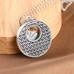 Tsinglong-Filigree CloisonnéLotus and Lily Pad Pendant