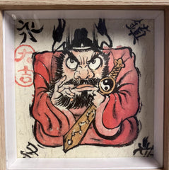Completely Hand-Painted Zhong Kui Protective Wall Art No. 005 – A Unique Guardian for Your Home
