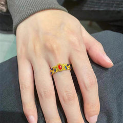 Tsinglong-Dragon and Phoenix Vine Ring
