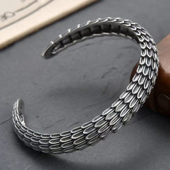 Tsinglong-Vintage Dragon Scale and Reverse Scale Bangle