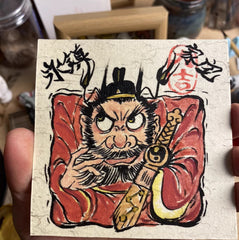 Completely Hand-Painted Zhong Kui Protective Wall Art No. 005 – A Unique Guardian for Your Home