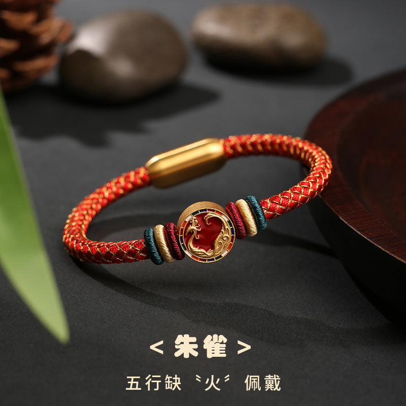 Tsinglong-Braided Rope-Five Elements Protection Bracelet