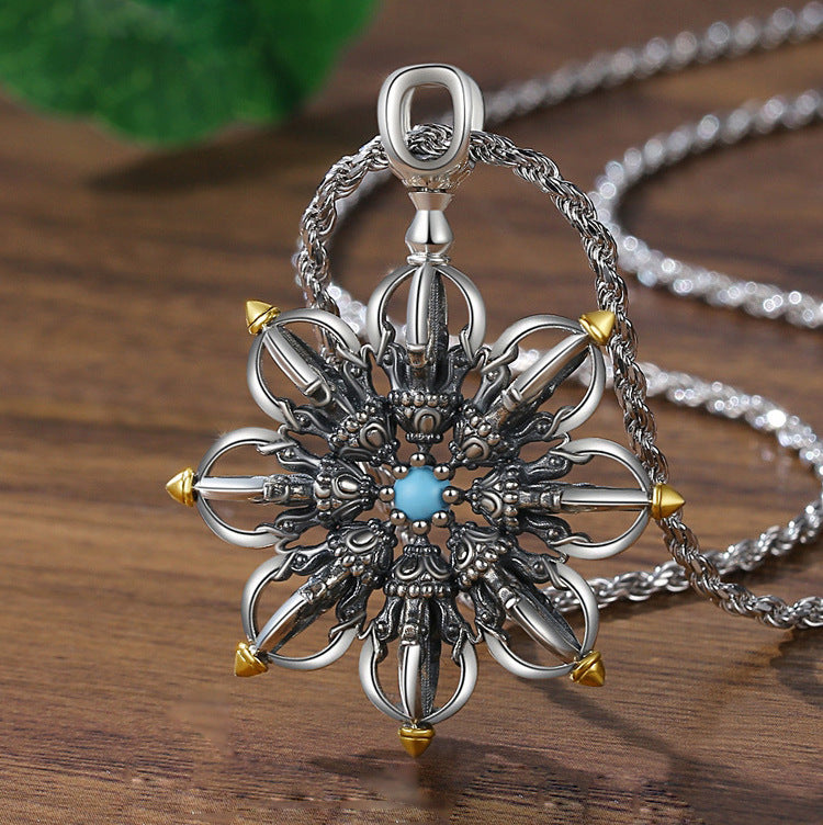Tsinglong-Lotus Vajra Pendant Necklace