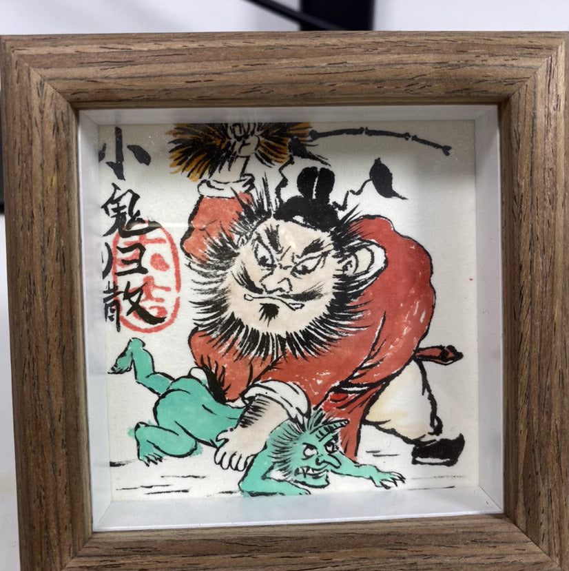 Completely Hand-Painted Zhong Kui Protective Wall Art No. 002 – A Unique Guardian for Your Home