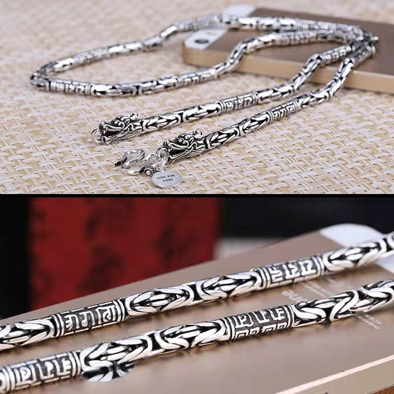 Tsinglong-Heart-Cut Dragon Head Necklace