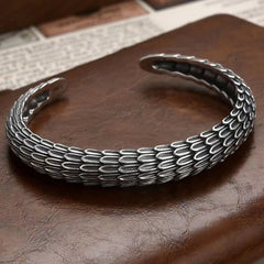 Tsinglong-Vintage Dragon Scale and Reverse Scale Bangle