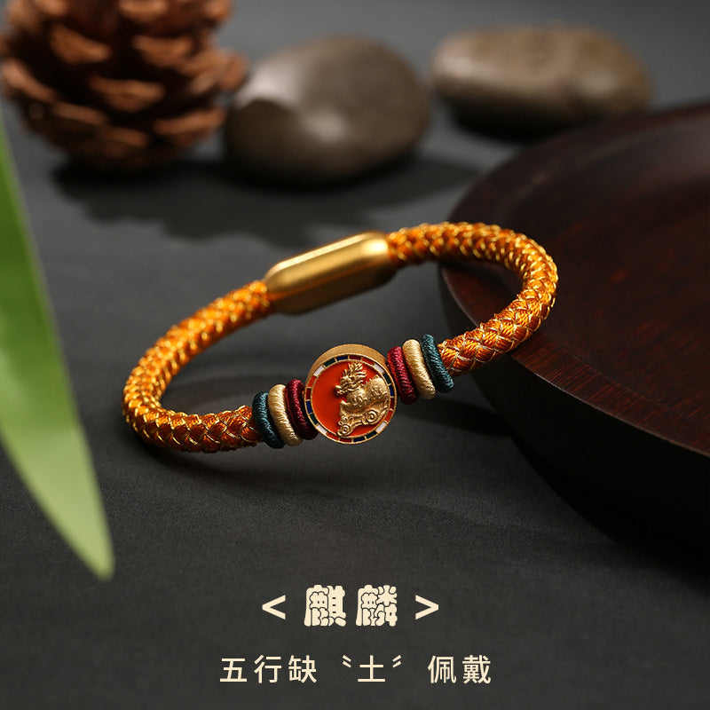 Tsinglong-Braided Rope-Five Elements Protection Bracelet