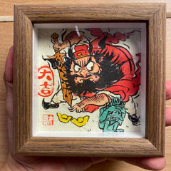 Completely Hand-Painted Zhong Kui Protective Wall Art No. 003 – A Unique Guardian for Your Home