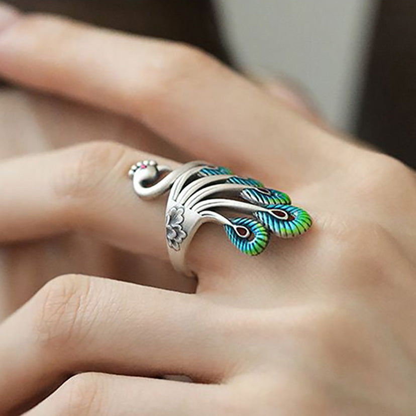 Tsinglong-Peacock Ring