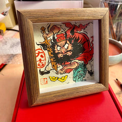 Completely Hand-Painted Zhong Kui Protective Wall Art No. 003 – A Unique Guardian for Your Home