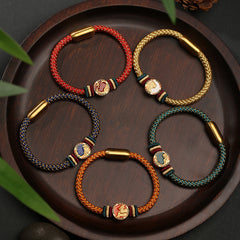 Tsinglong-Braided Rope-Five Elements Protection Bracelet
