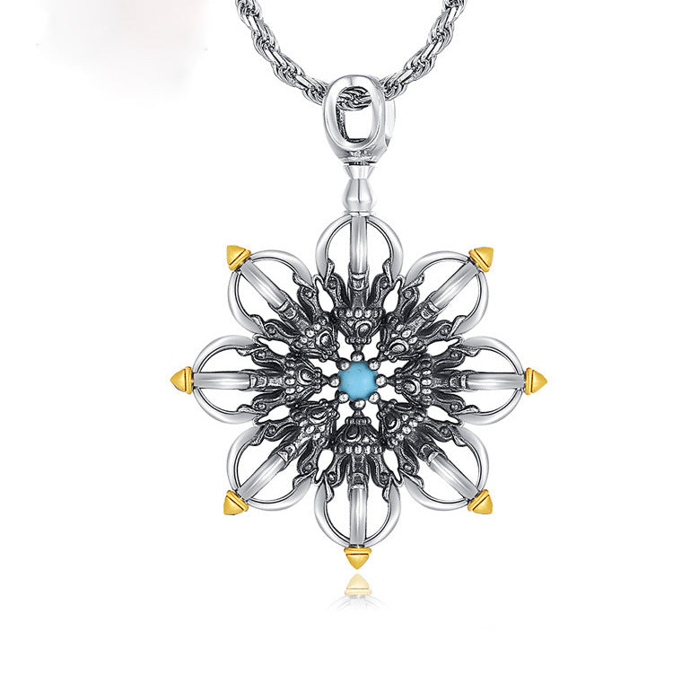 Tsinglong-Lotus Vajra Pendant Necklace
