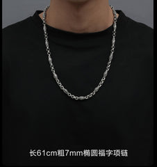 Tsinglong-Fu Character Dragon Head Necklace