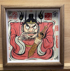 Completely Hand-Painted Zhong Kui Protective Wall Art No. 007 – A Unique Guardian for Your Home