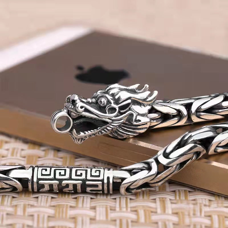 Tsinglong-Heart-Cut Dragon Head Necklace