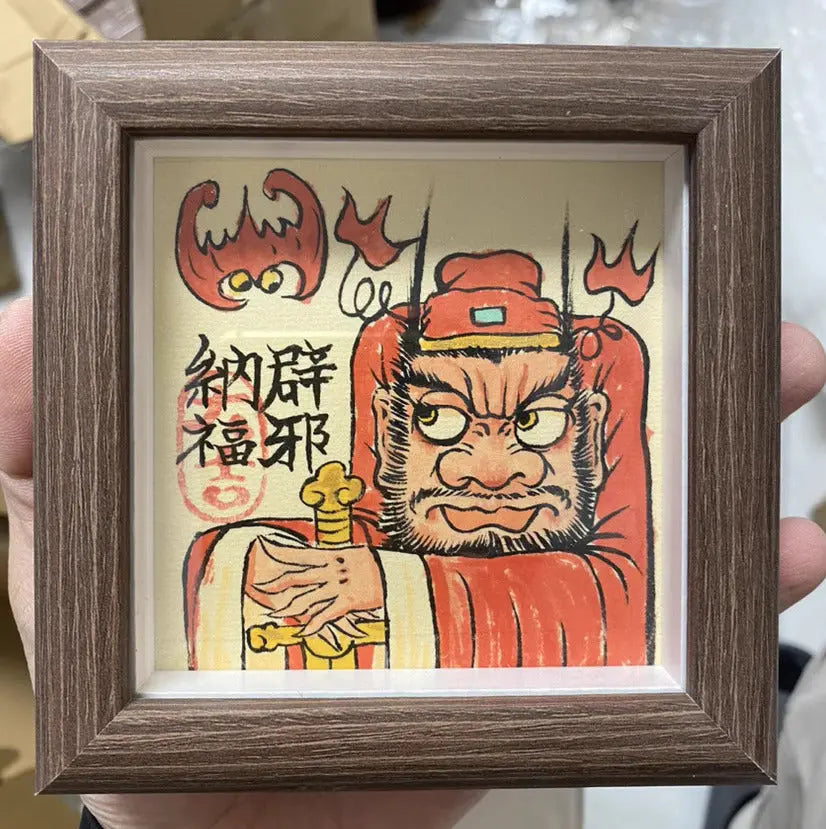 Completely Hand-Painted Zhong Kui Protective Wall Art No. 006 – A Unique Guardian for Your Home - Image #4