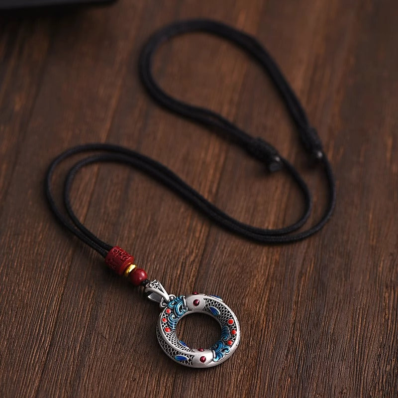 Openwork Koi Necklace - Pure Silver 999
